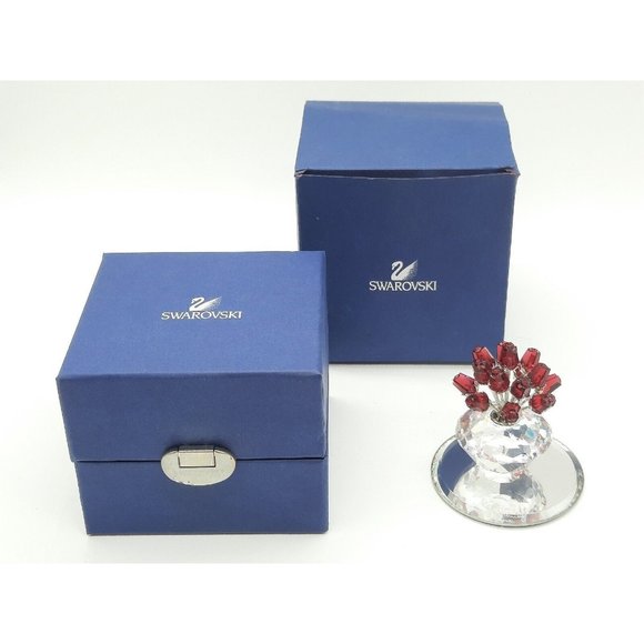 Vintage Swarovski Crystal Figurine Vase of Roses 2002 15th Anniversary. Retired - Picture 1 of 16